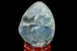 Crystal Filled Celestine (Celestite) Egg Geode - Madagascar #140271-3